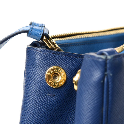 Prada Saffiano Lux Colorblock Medium Galleria Double Zip Tote Bluette Cobalto 7 of 10