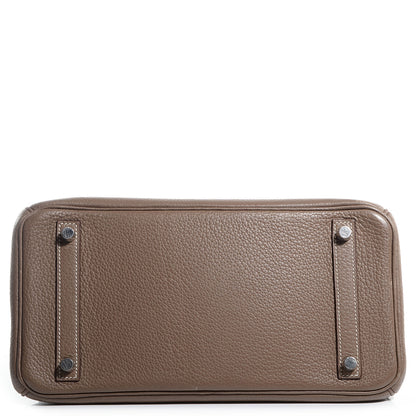 Hermes Taurillon Clemence Birkin 30 Etoupe 20 of 25