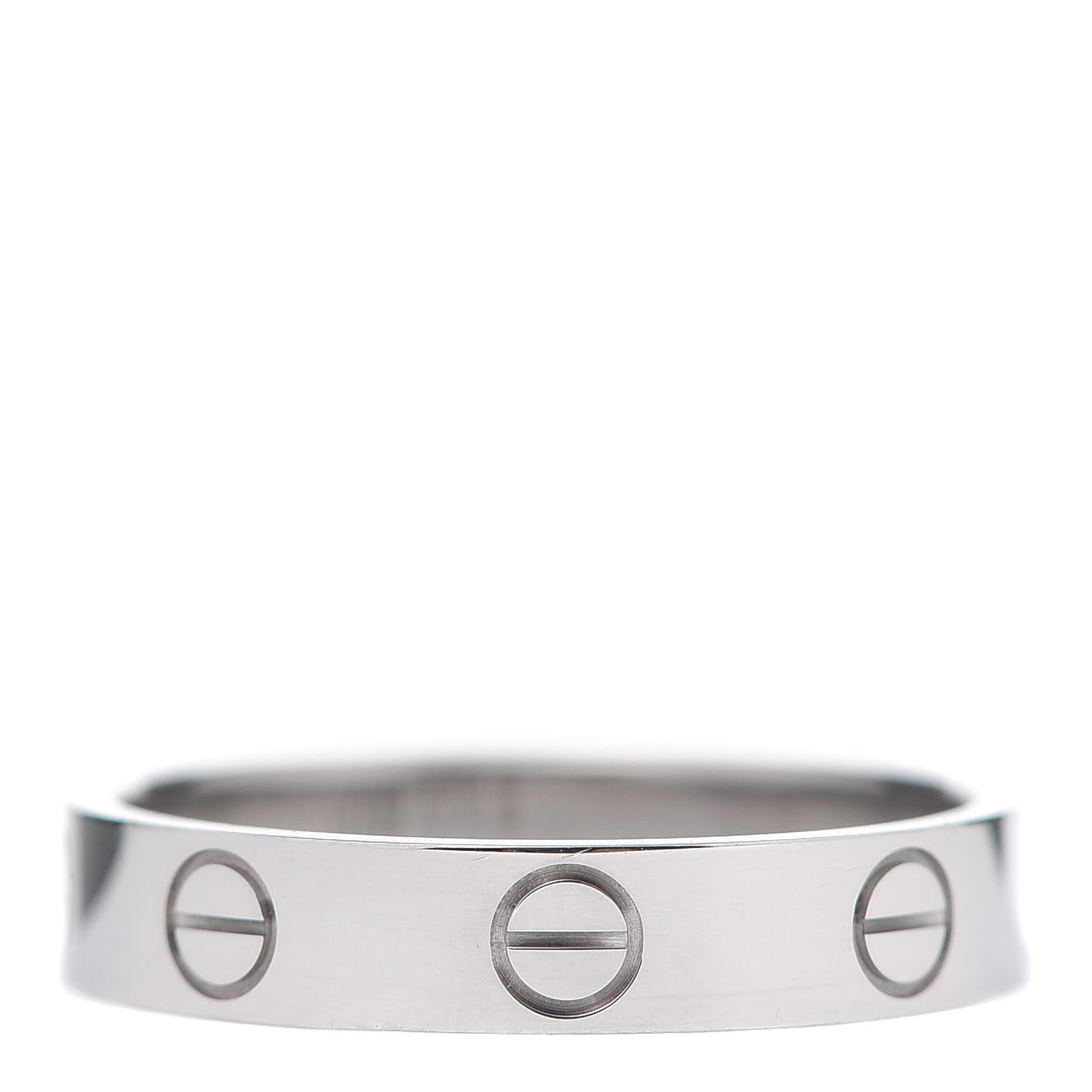 18K White Gold 3.5mm LOVE Wedding Band Ring 51 5.75