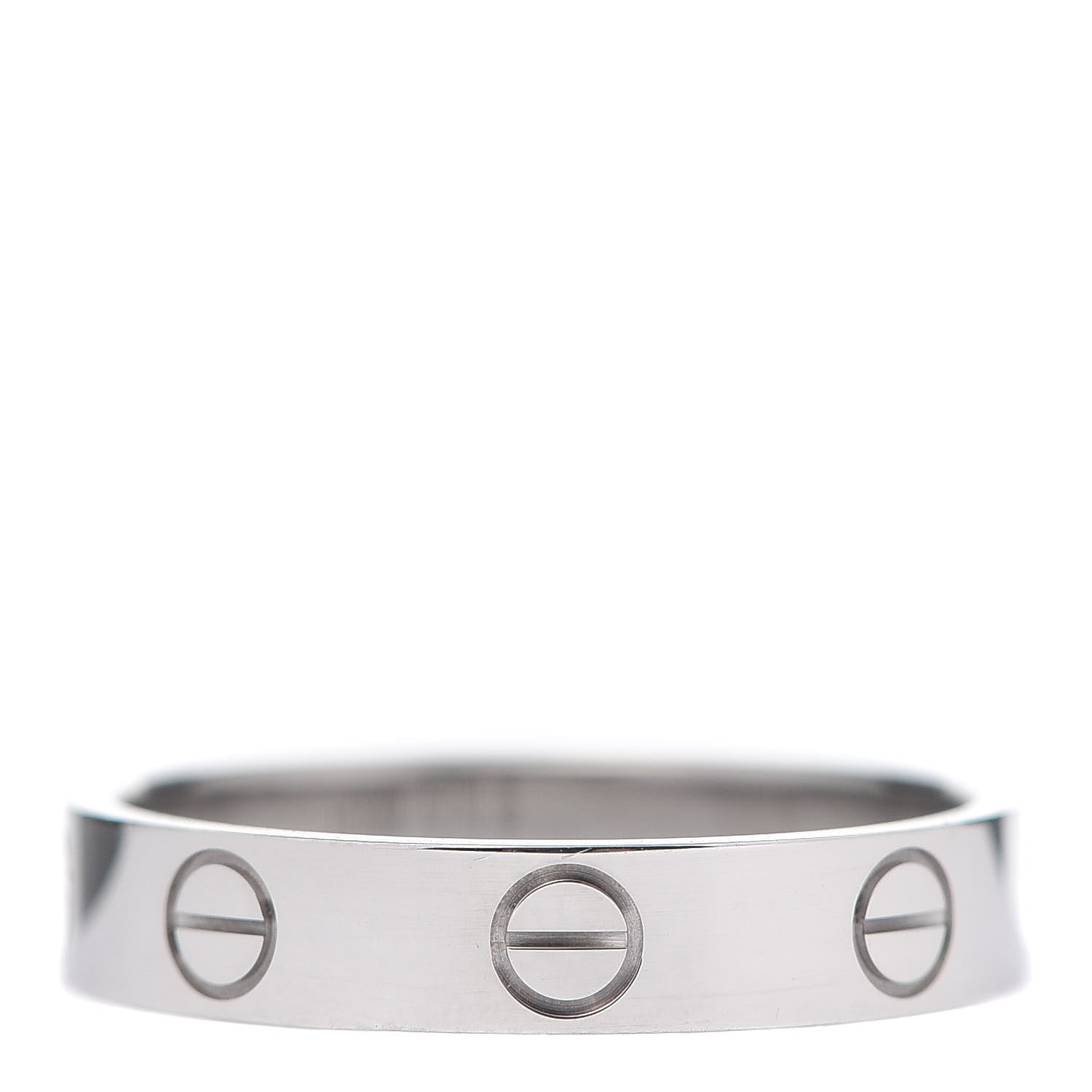 Cartier 18K White Gold 3.5mm LOVE Wedding Band Ring 51 5.75 1 of 5