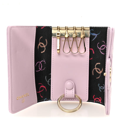 Chanel Caviar Quilted Classic 4 Key Holder Wallet Light Purple 5 of 9
