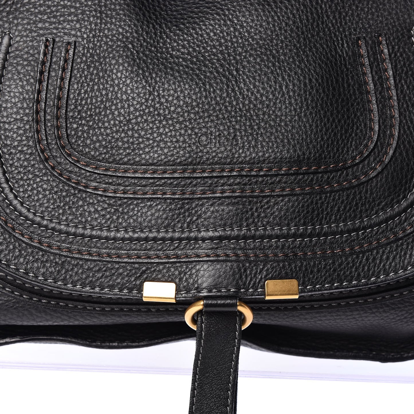 Calfskin Medium Marcie Satchel Black