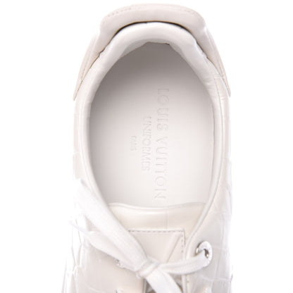 Louis Vuitton Calfskin Crocodile Embossed Frontrow Sneakers 44 White 7 of 9