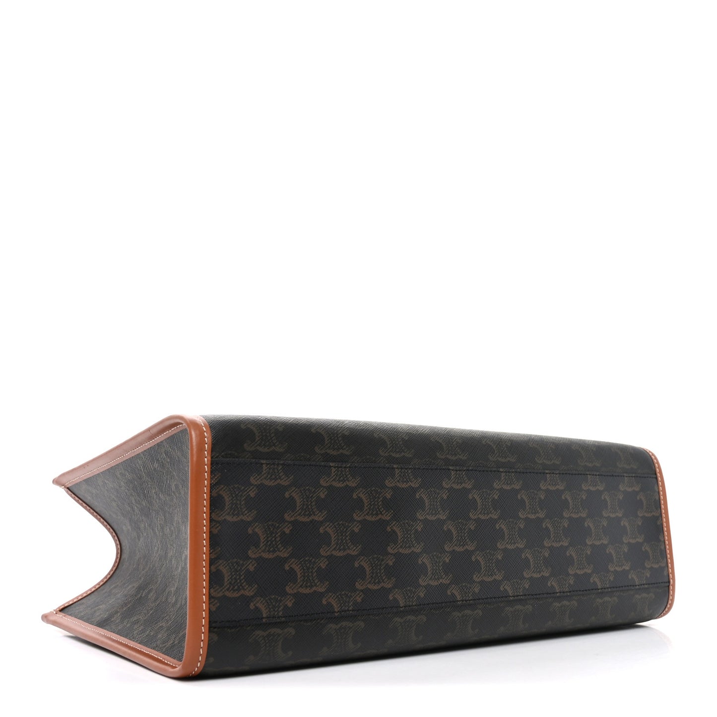 Triomphe Canvas Calfskin Mini Horizontal Cabas Tan