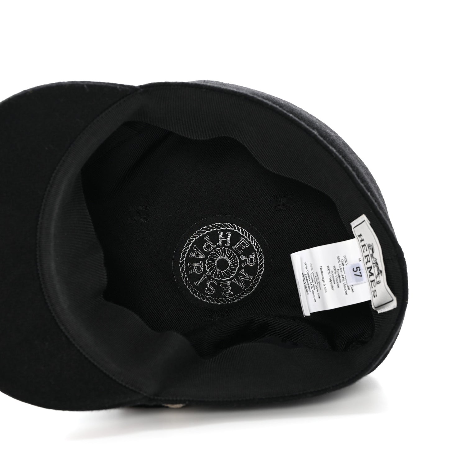 Wool Flannel Embroidered Womens Cabourg En Finesse Cap 57 Black
