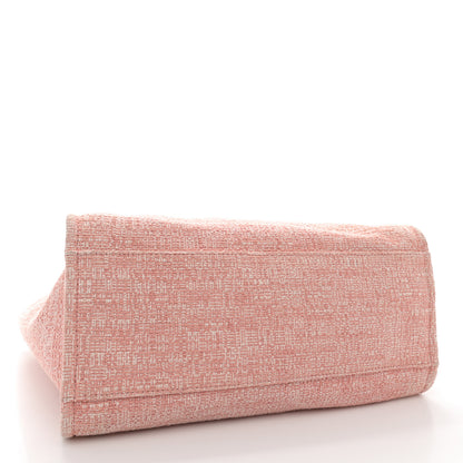 Chanel Straw Lurex Medium Deauville Tote Pink 4 of 14