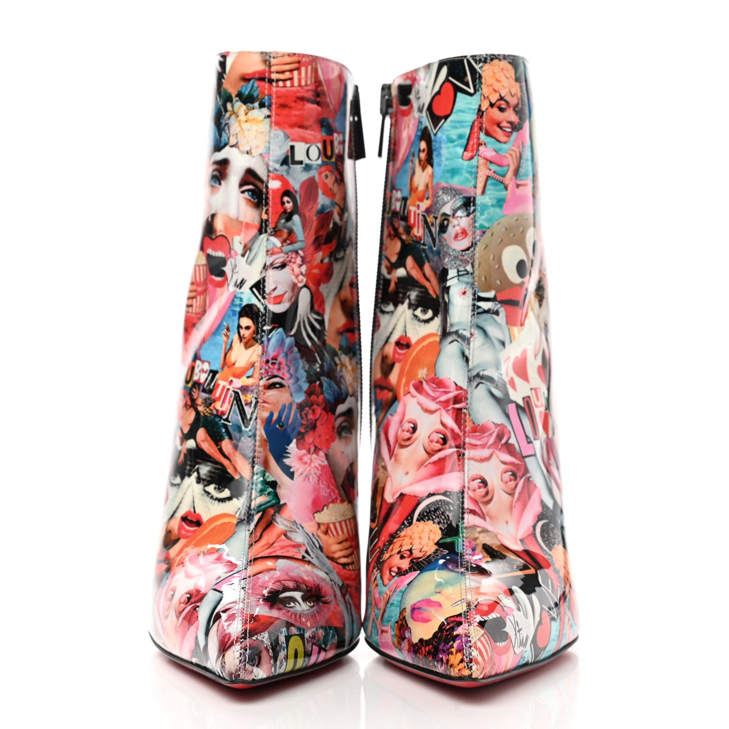 Christian Louboutin Patent Oh Xtian So Kate Booty 100 Ankle Boots 40 Multicolor 3 of 7