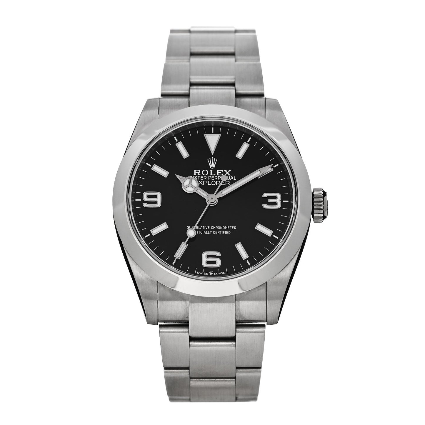 Stainless Steel 40mm Oyster Perpetual Explorer Watch Black 224270