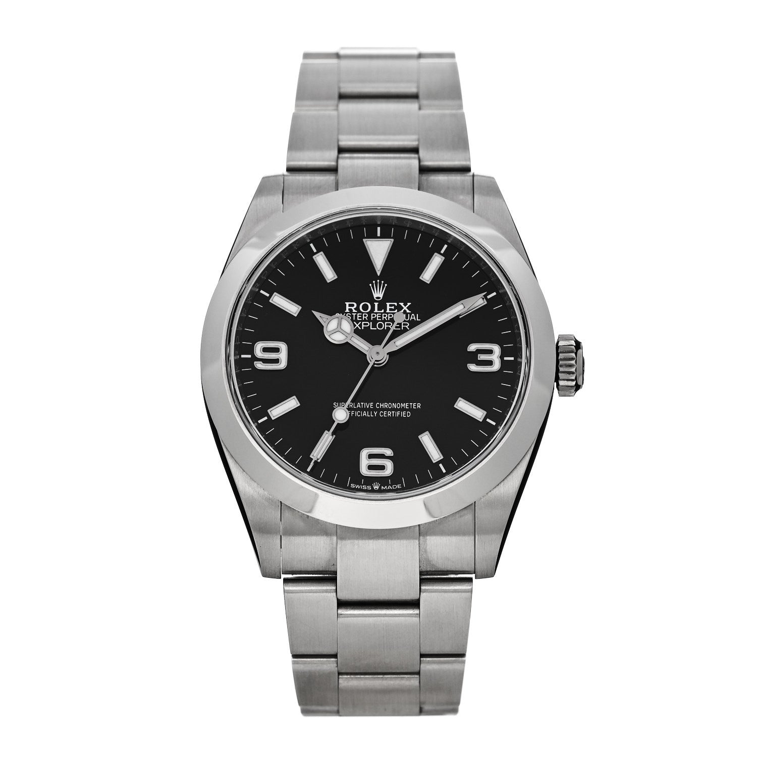 Rolex Stainless Steel 40mm Oyster Perpetual Explorer Watch Black 224270 1 of 5