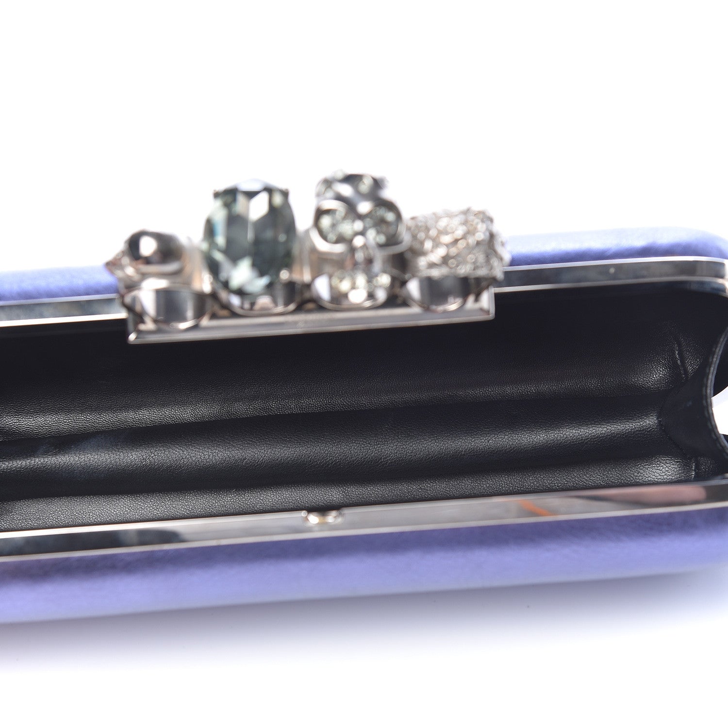 Alexander McQueen Metallic Nappa Knucklebox Clutch Purple 5 of 15