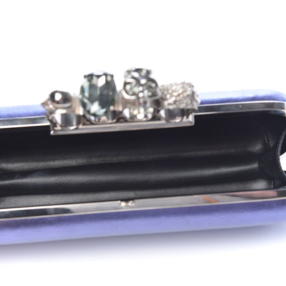 Alexander McQueen Metallic Nappa Knucklebox Clutch Purple 5 of 15