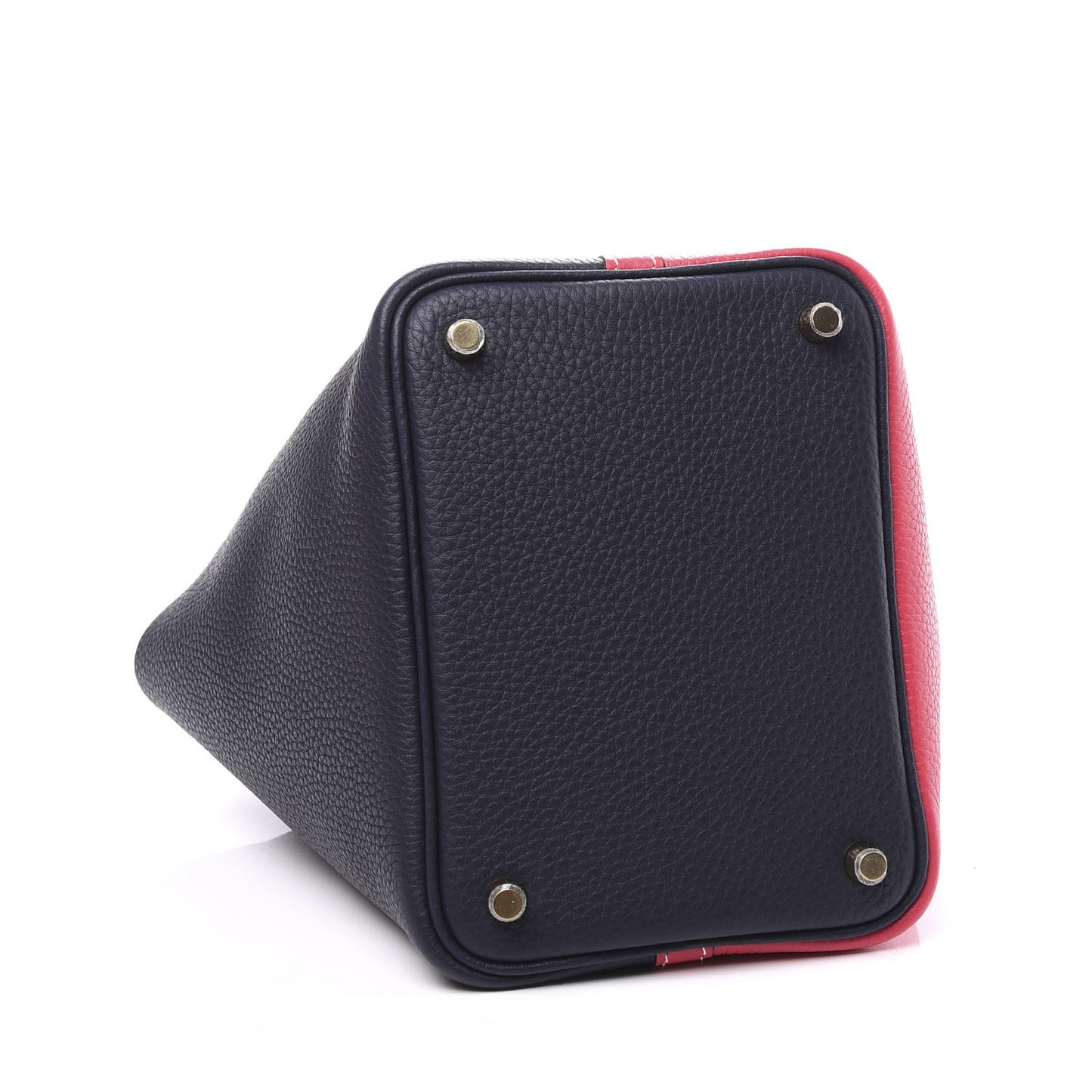 Taurillon Clemence Casaque Picotin Lock 18 PM Rose Extreme Bleu Nuit