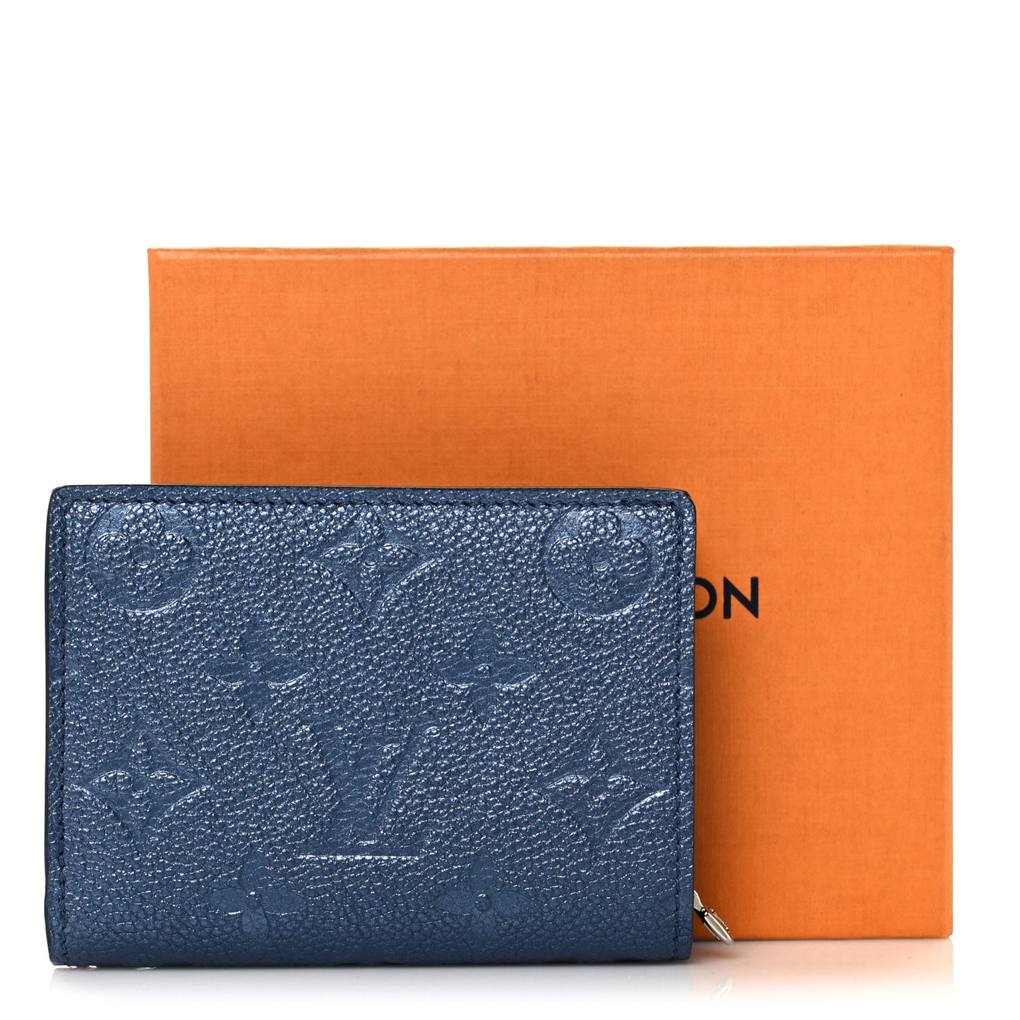 Metallic Empreinte Clea Wallet Navy Nacre