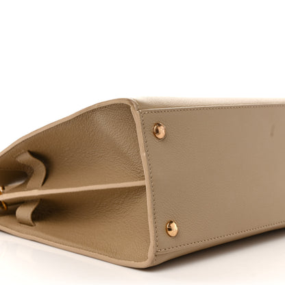 Burberry Grainy Calfskin Medium Title Bag Honey 7 of 8