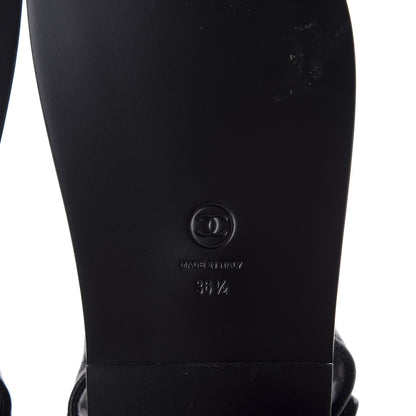 Chanel Grained Calfskin Velcro Dad Sandals 36.5 Black 8 of 10