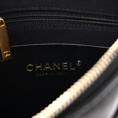 Chanel Shiny Crumpled Lambskin Quilted Trendy Chain Around Hobo Black 6 of 10