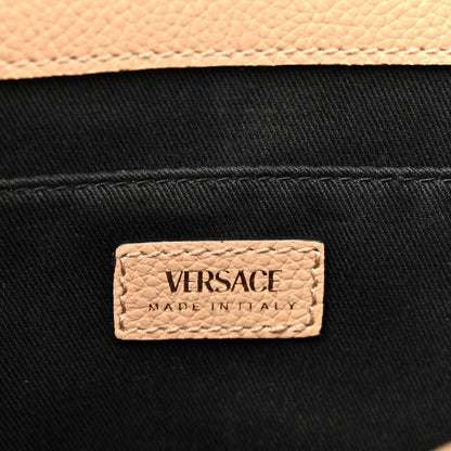 Versace Grained Calfskin Virtus Shoulder Bag Beige 6 of 11