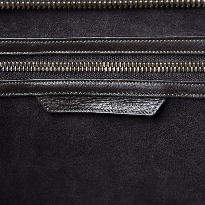 Celine Drummed Calfskin Mini Luggage Anthracite 6 of 17