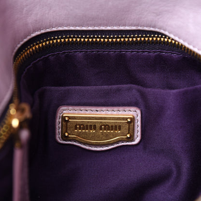 Miu Miu Vitello Lux Large Bow Bag Mughetto 12 of 15