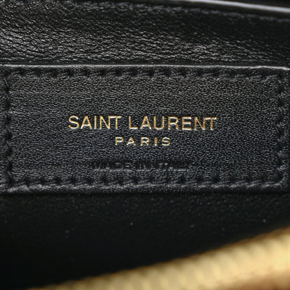 Saint Laurent SAINT LAURENT Calfskin Y Quilted Monogram Small Loulou Chain Satchel Soil Brown 6 of 10