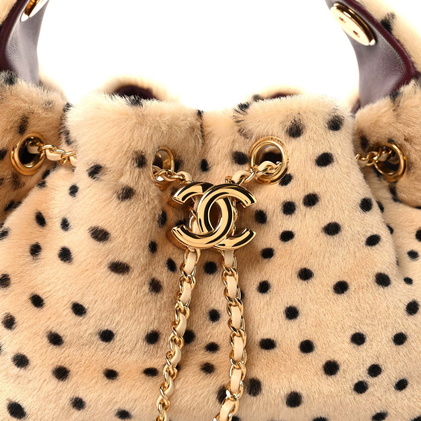 Pony Hair Mini Chanel 25 Handbag Beige Black