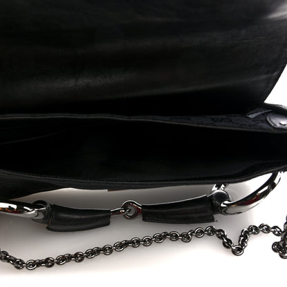 Gucci Monogram Studded Horsebit Clutch Black 5 of 10