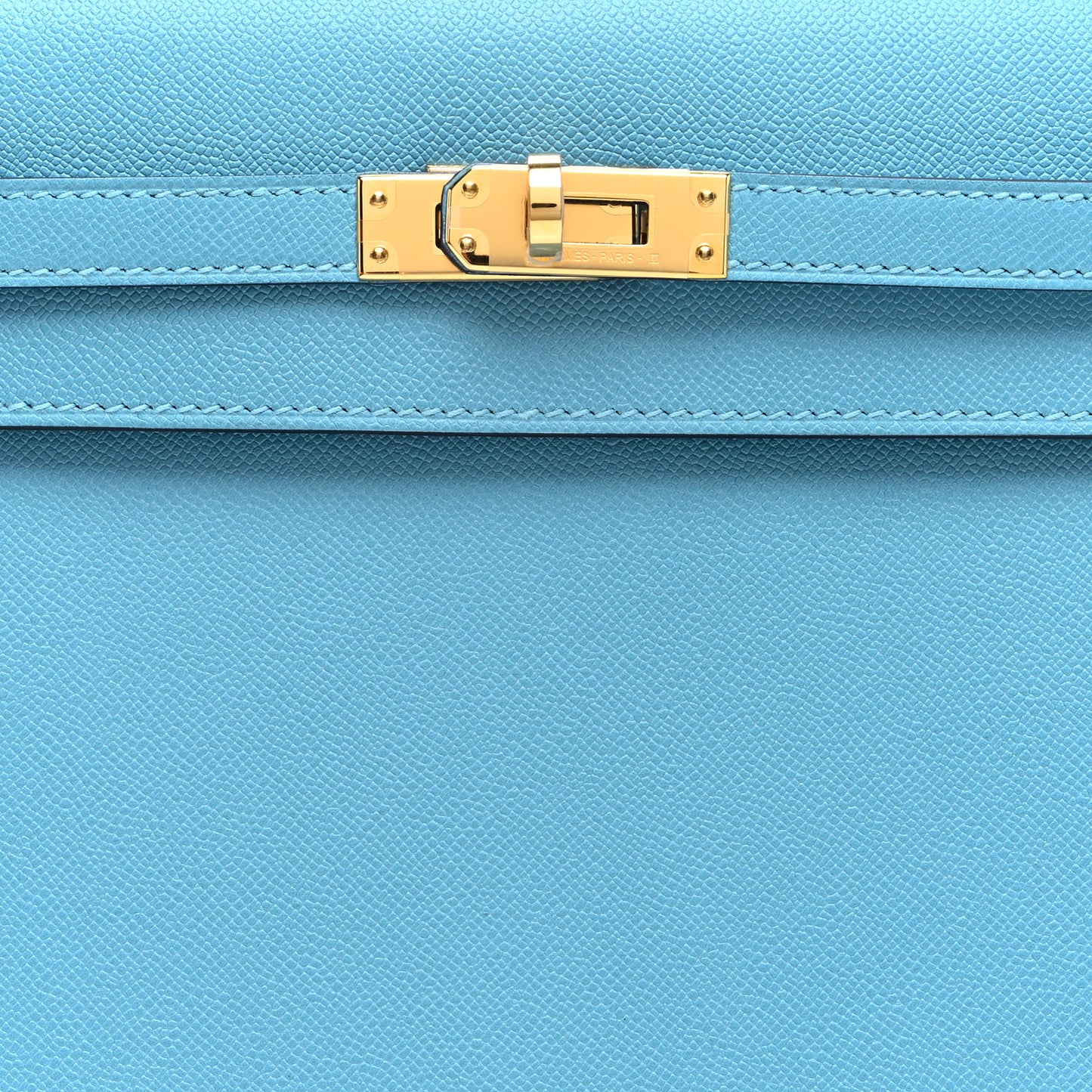 Madame Calfskin Kelly Sellier 25 Bleu du Nord