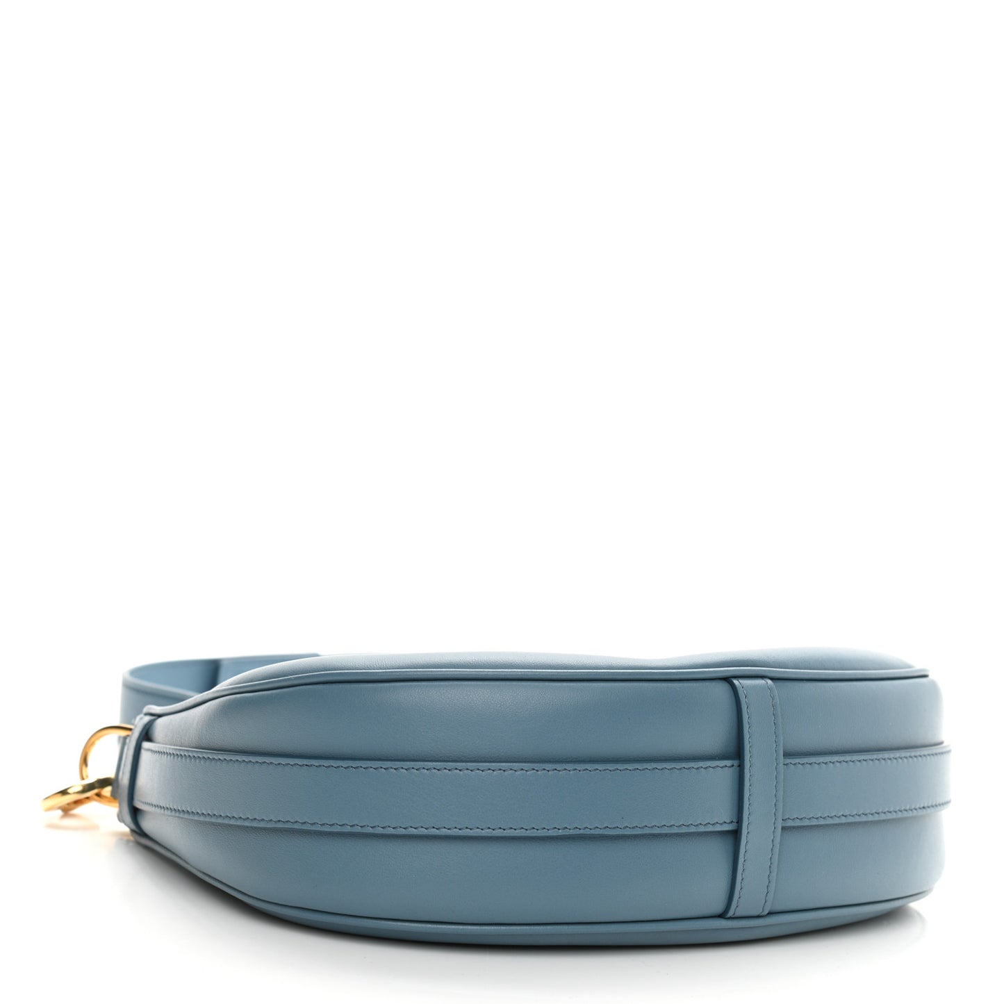 Smooth Calfskin Medium Strap Ava Shoulder Bag Denim
