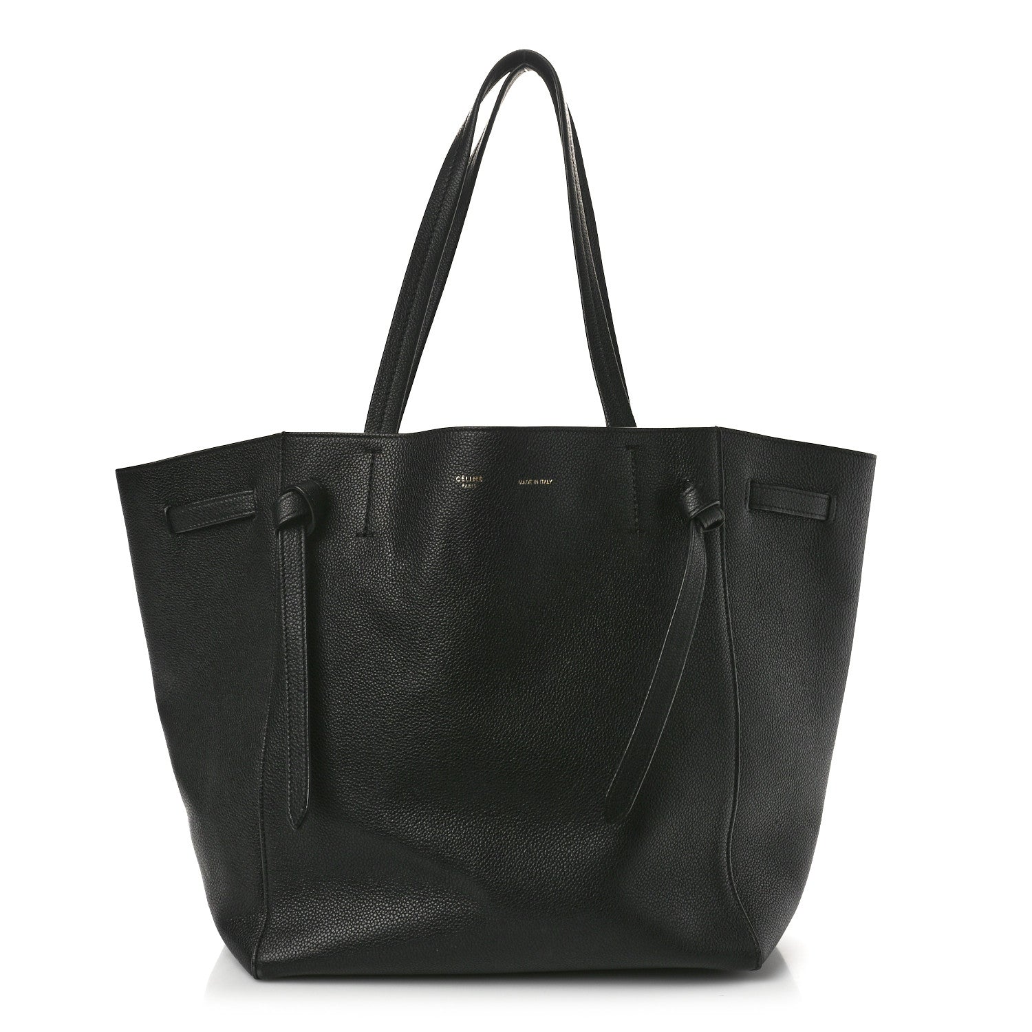 Celine Soft Grained Calfskin Medium Belt Cabas Phantom Black 1 of 9