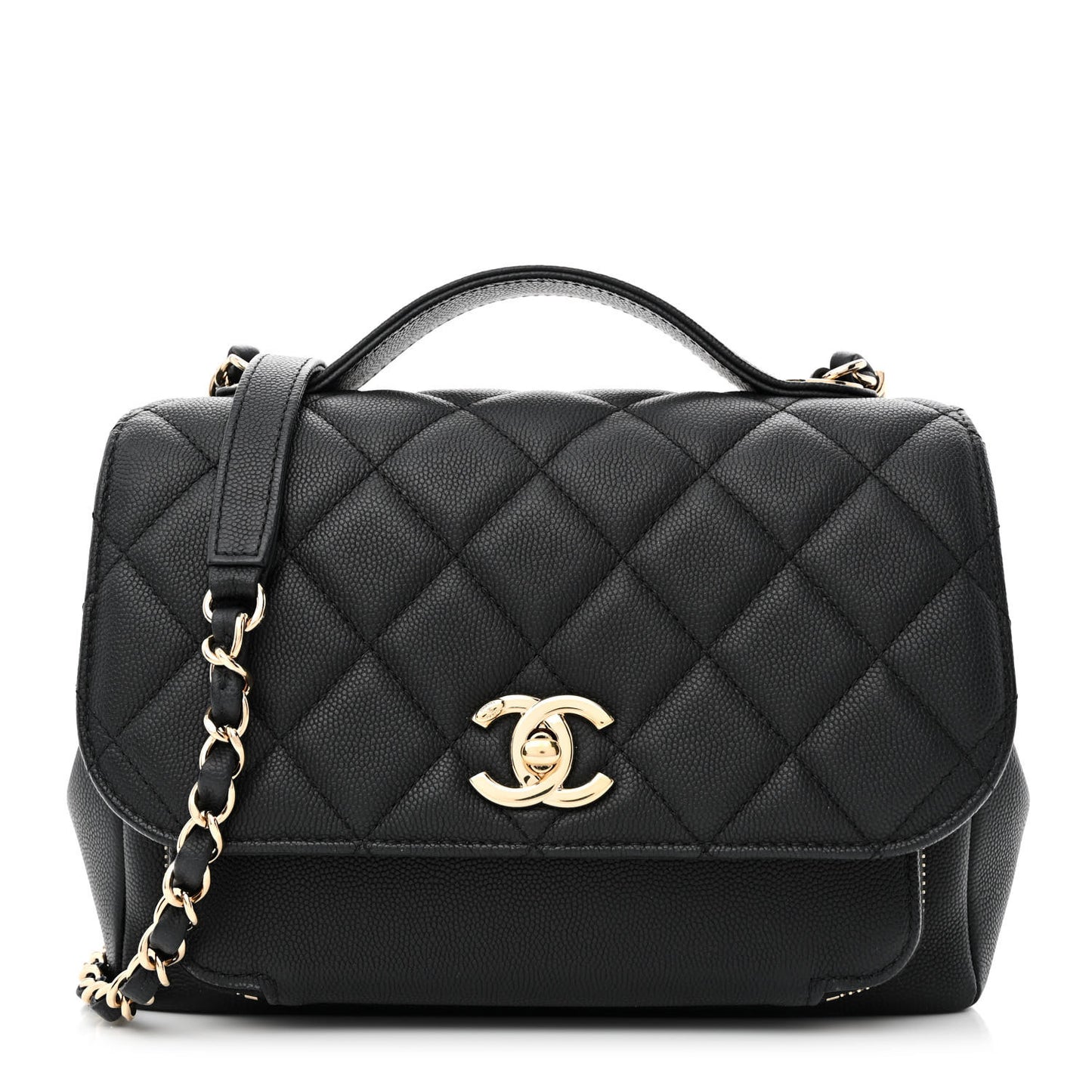 Caviar Quilted Medium Business Affinity Flap Black