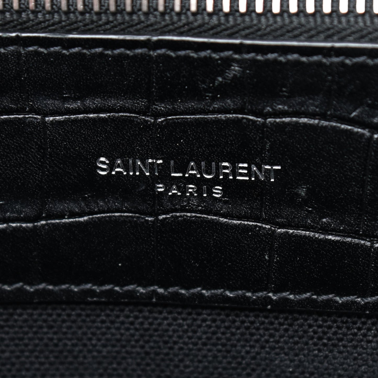 Calfskin Crocodile Embossed Small Supple Sac de Jour Black