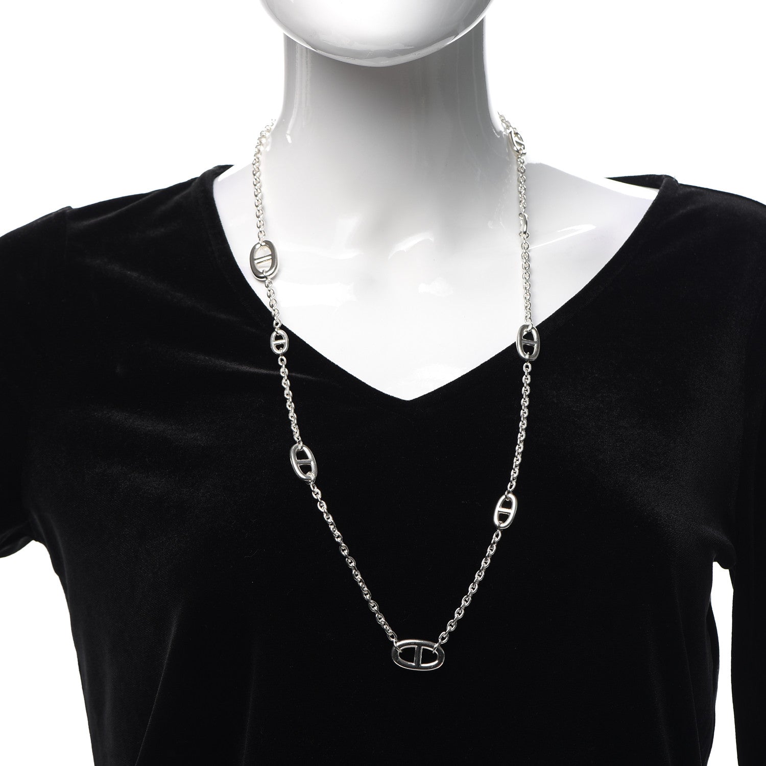 Hermes Sterling Silver Farandole Necklace 80 2 of 5