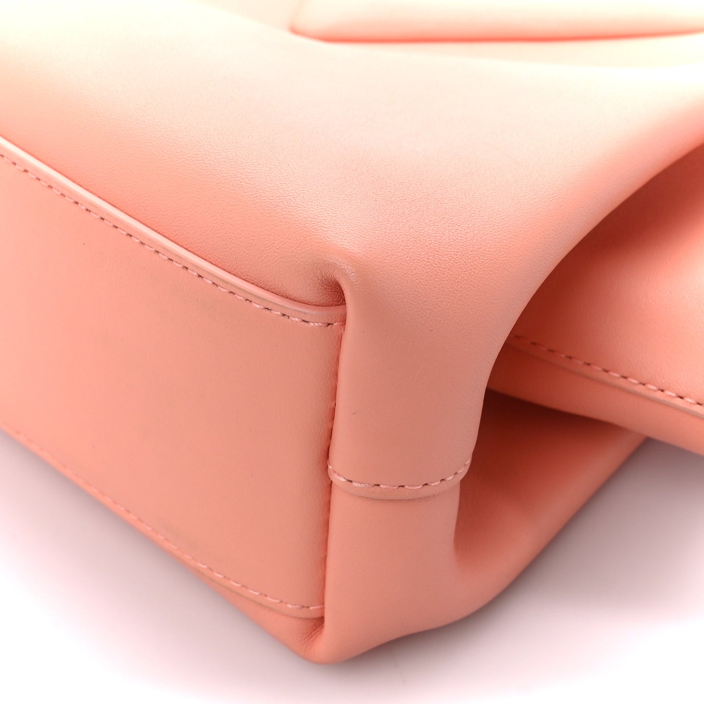 Calfskin Small The Point Triangle Bag Peachy
