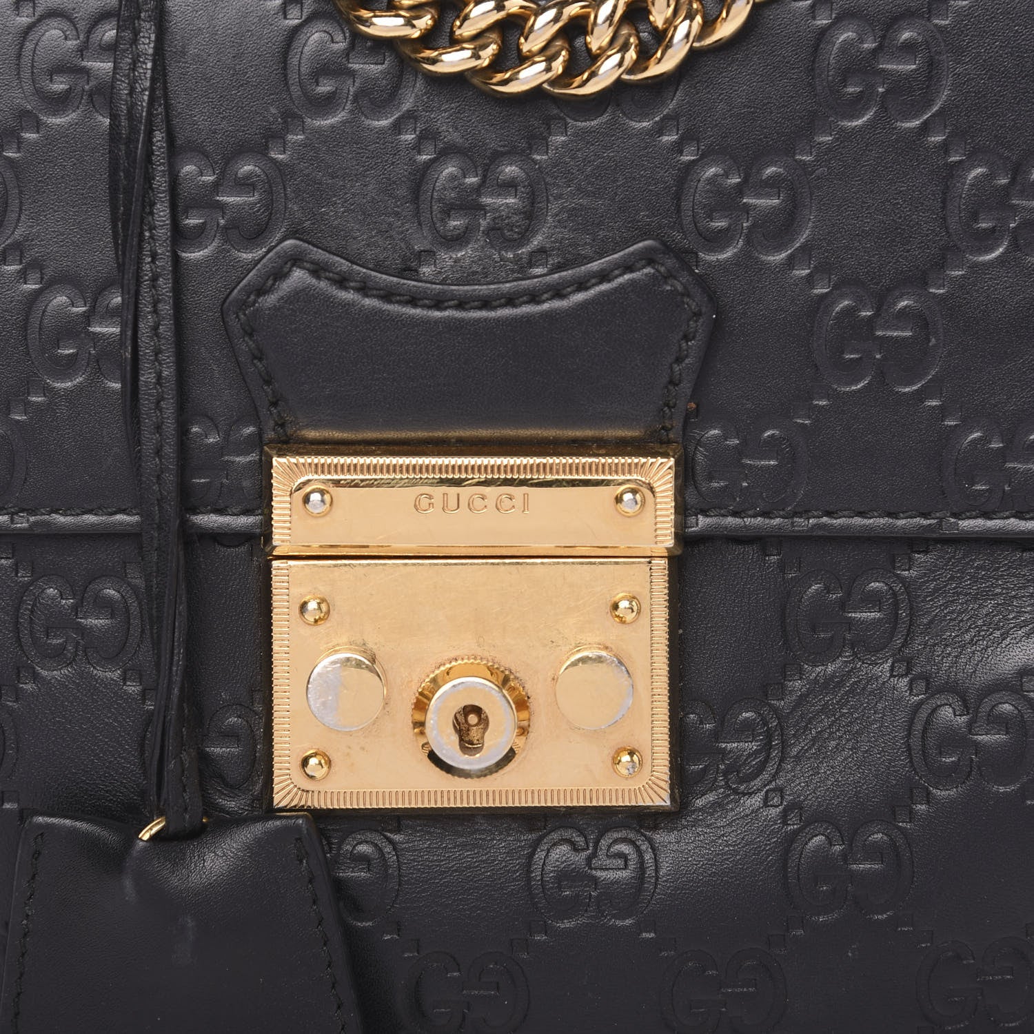 Gucci Guccissima Signature Padlock Backpack Black 15 of 15