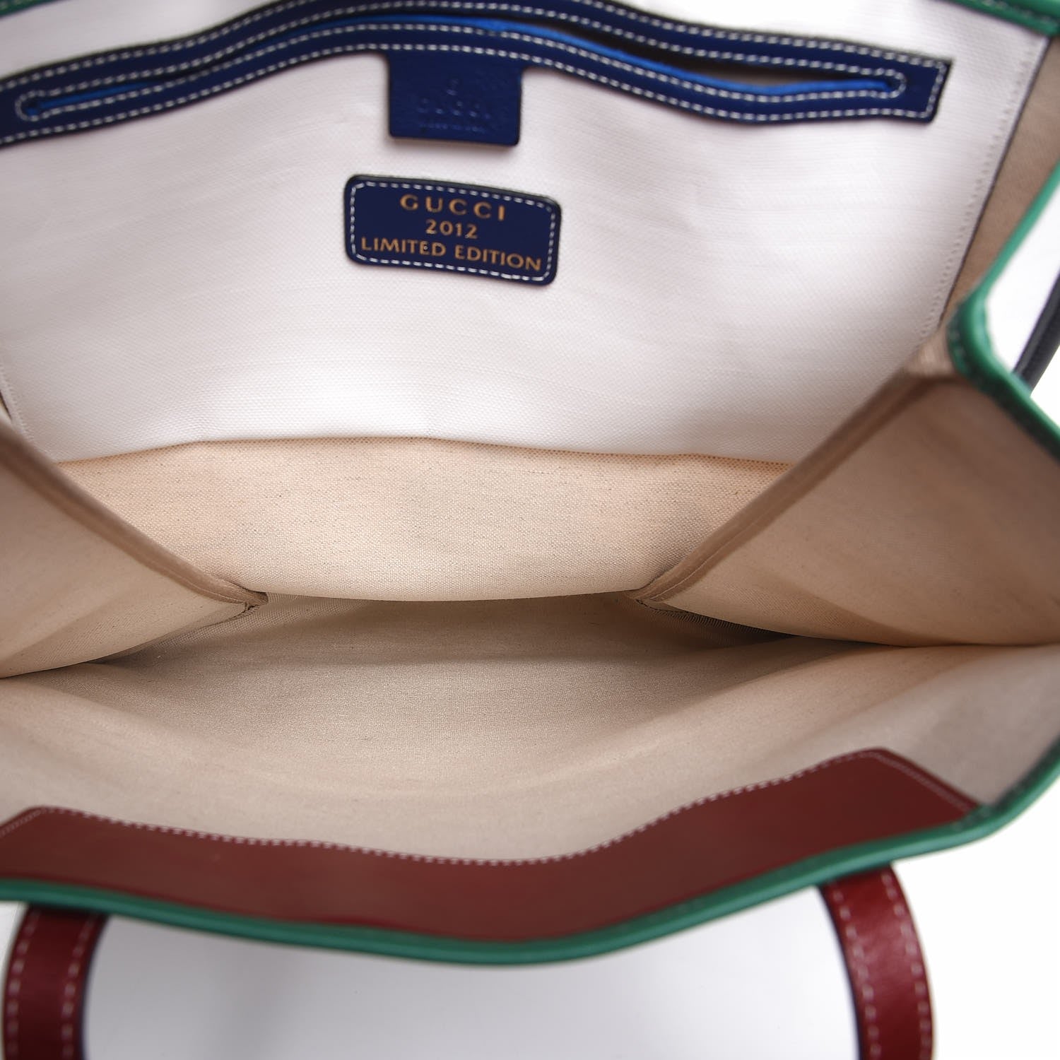 Gucci Canvas City Collection London Skyline Olympics Vertical Tote White 5 of 14