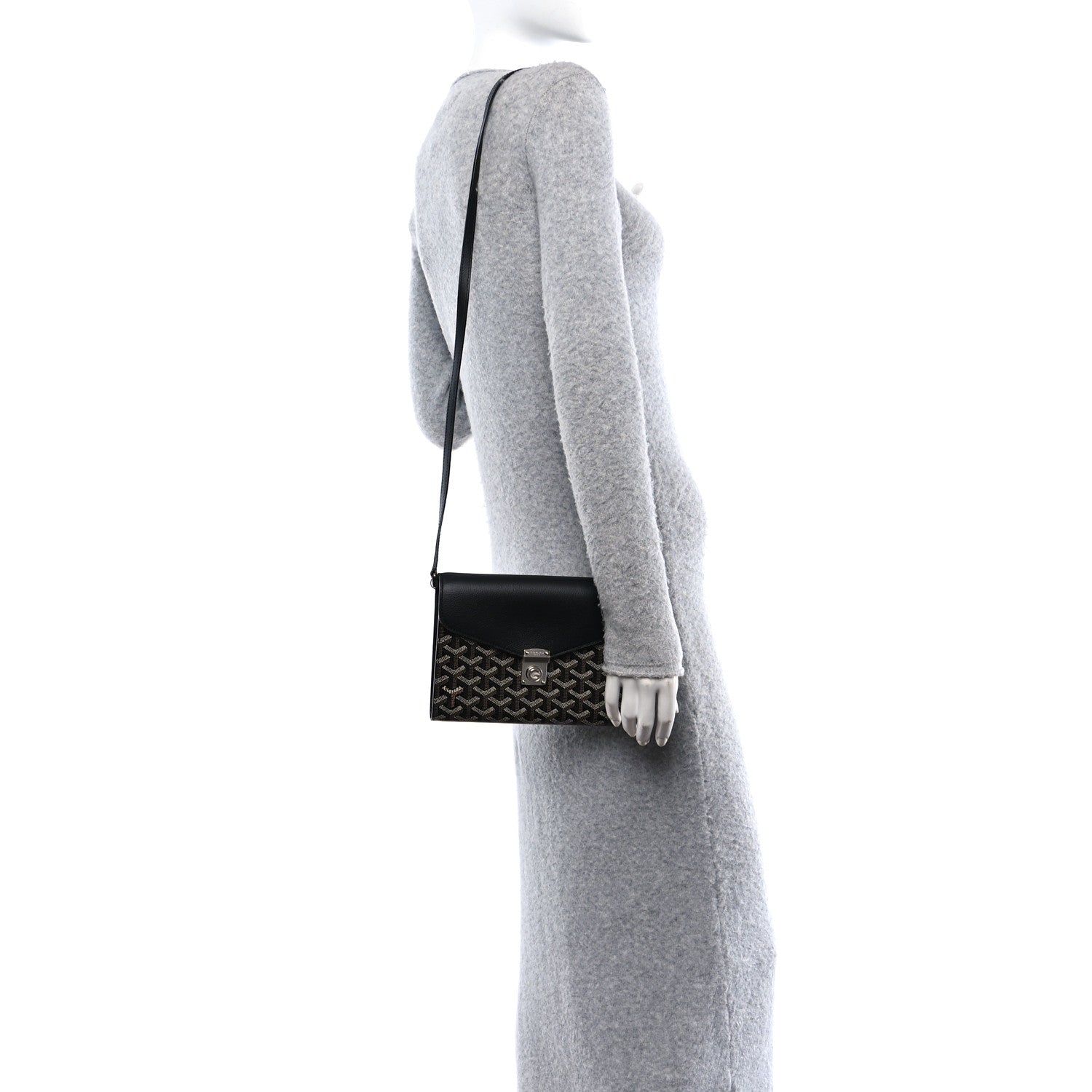 Goyard Goyardine Calfskin Chypre Wallet Pouch Black 2 of 12