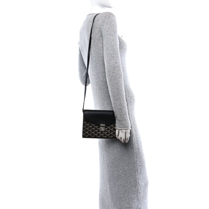 Goyard Goyardine Calfskin Chypre Wallet Pouch Black 2 of 12