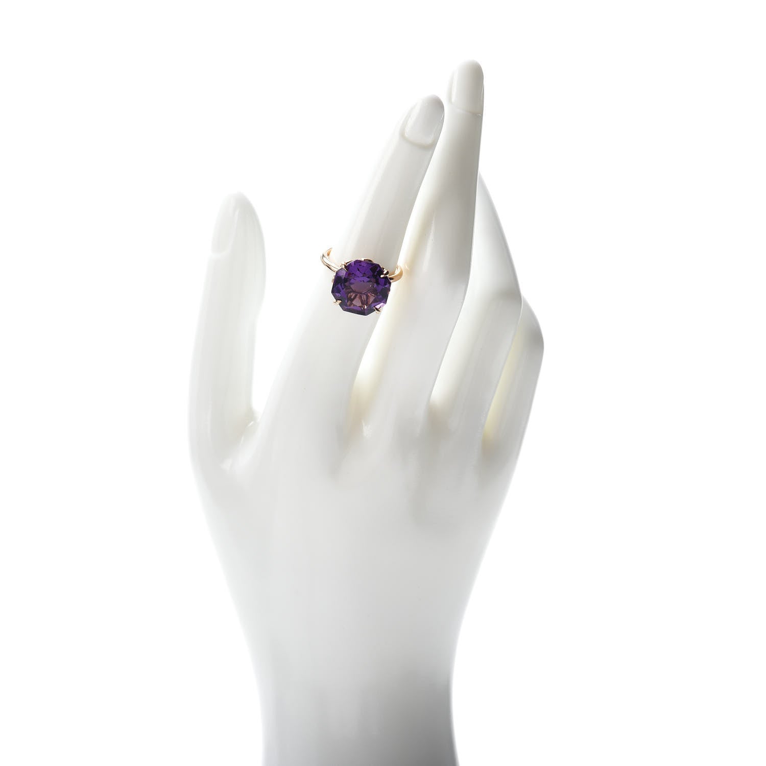 Tiffany 18K Rose Gold Amethyst Octagonal Sparklers Ring 52 6 2 of 6