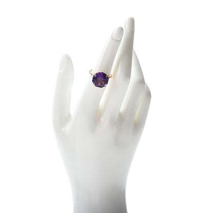 Tiffany 18K Rose Gold Amethyst Octagonal Sparklers Ring 52 6 2 of 6