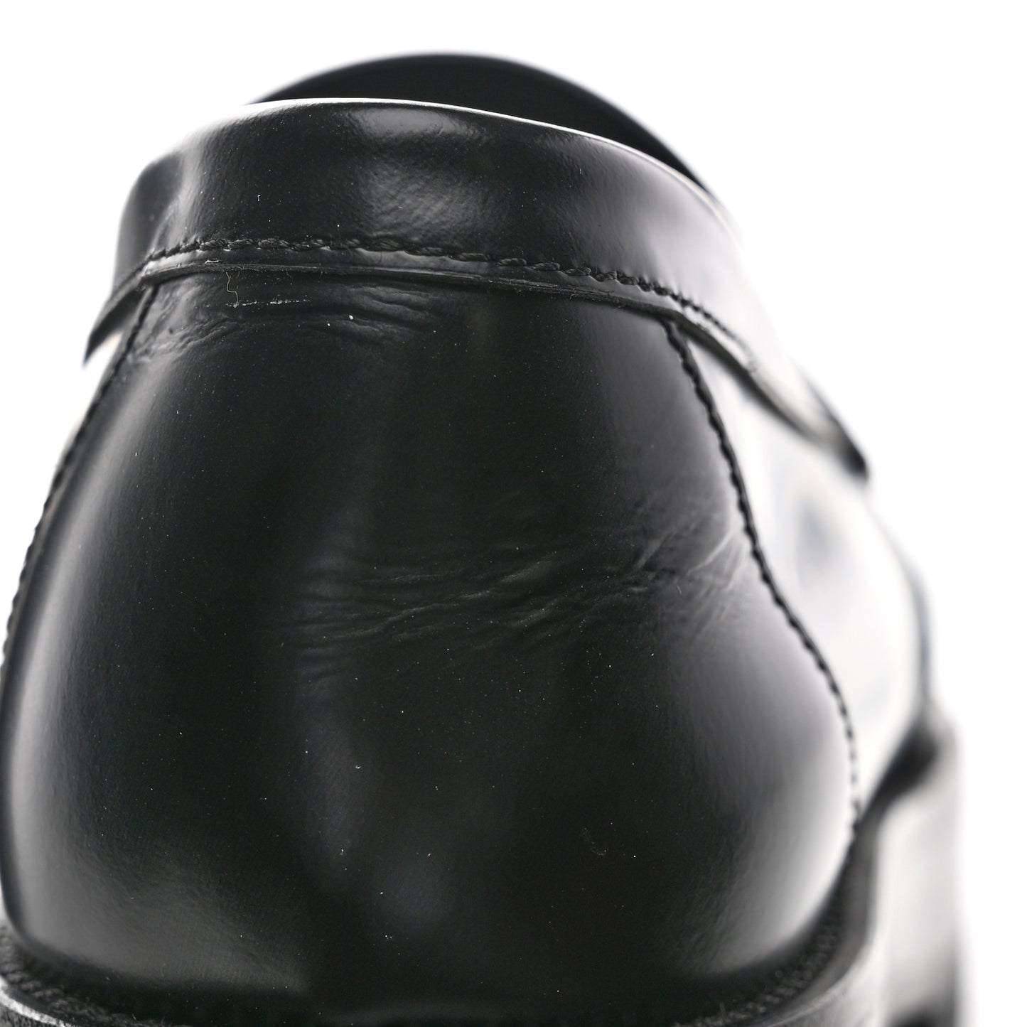 Calfskin Metal CC Loafers 38.5 Black