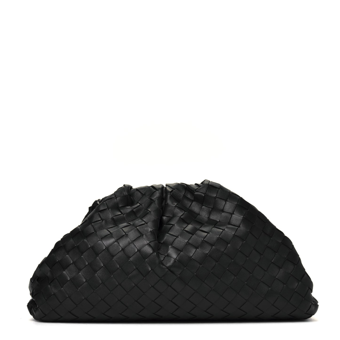 Nappa Maxi Intreccio The Pouch Oversized Clutch Black