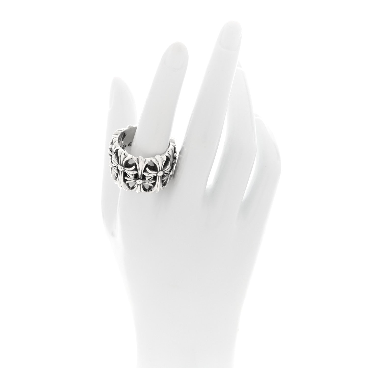 Chrome Hearts Sterling Silver Cemetery Cross Ring 67 12 2 of 5