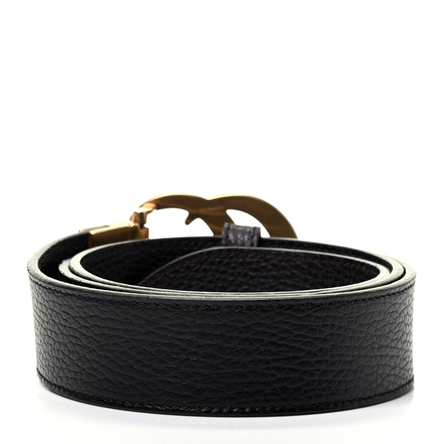 Gucci Calfskin Double G Reversible 37mm Belt 95 38 Black Cocoa 2 of 3