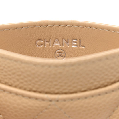Chanel Caviar Quilted Card Holder Beige 6 of 9