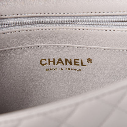 Chanel Lambskin Quilted Mini Top Handle Rectangular Flap Grey 8 of 11