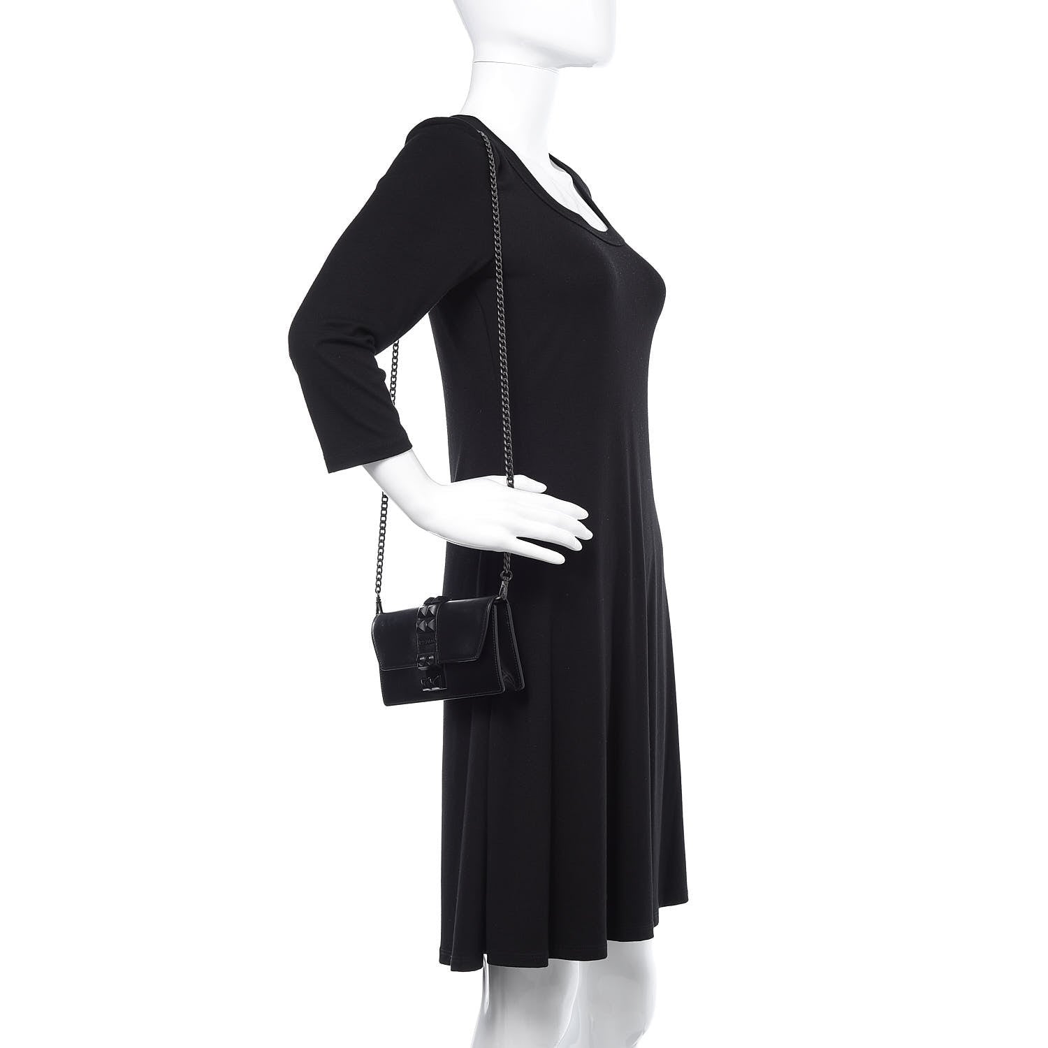 Prada City Calfskin Studded Mini Elektra Crossbody Bag Black 2 of 11
