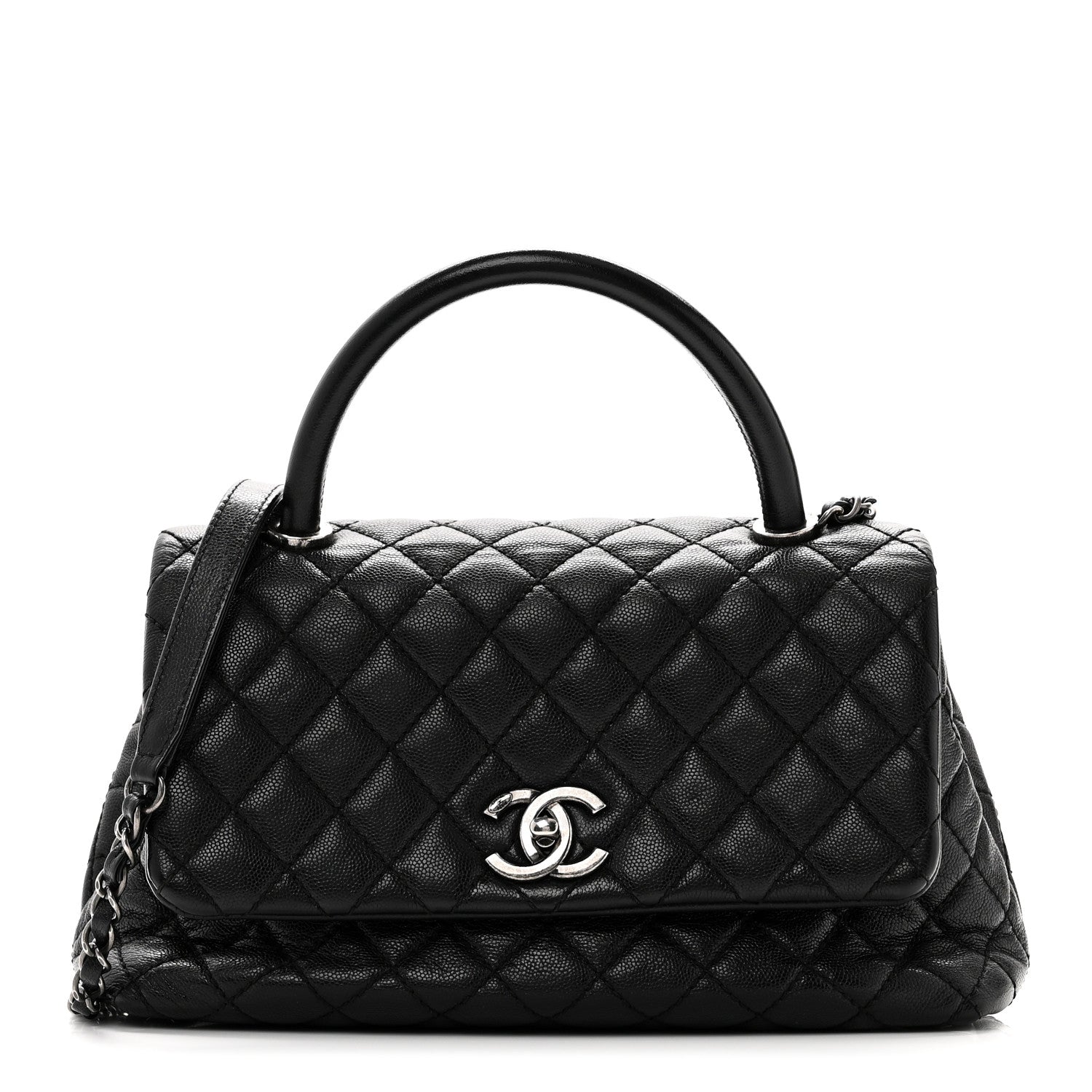 Chanel Caviar Quilted Small Coco Handle Flap Black 1 of 10