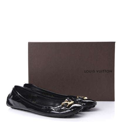 Louis Vuitton Patent Calfskin Oxford Loafers 37.5 Black 9 of 9