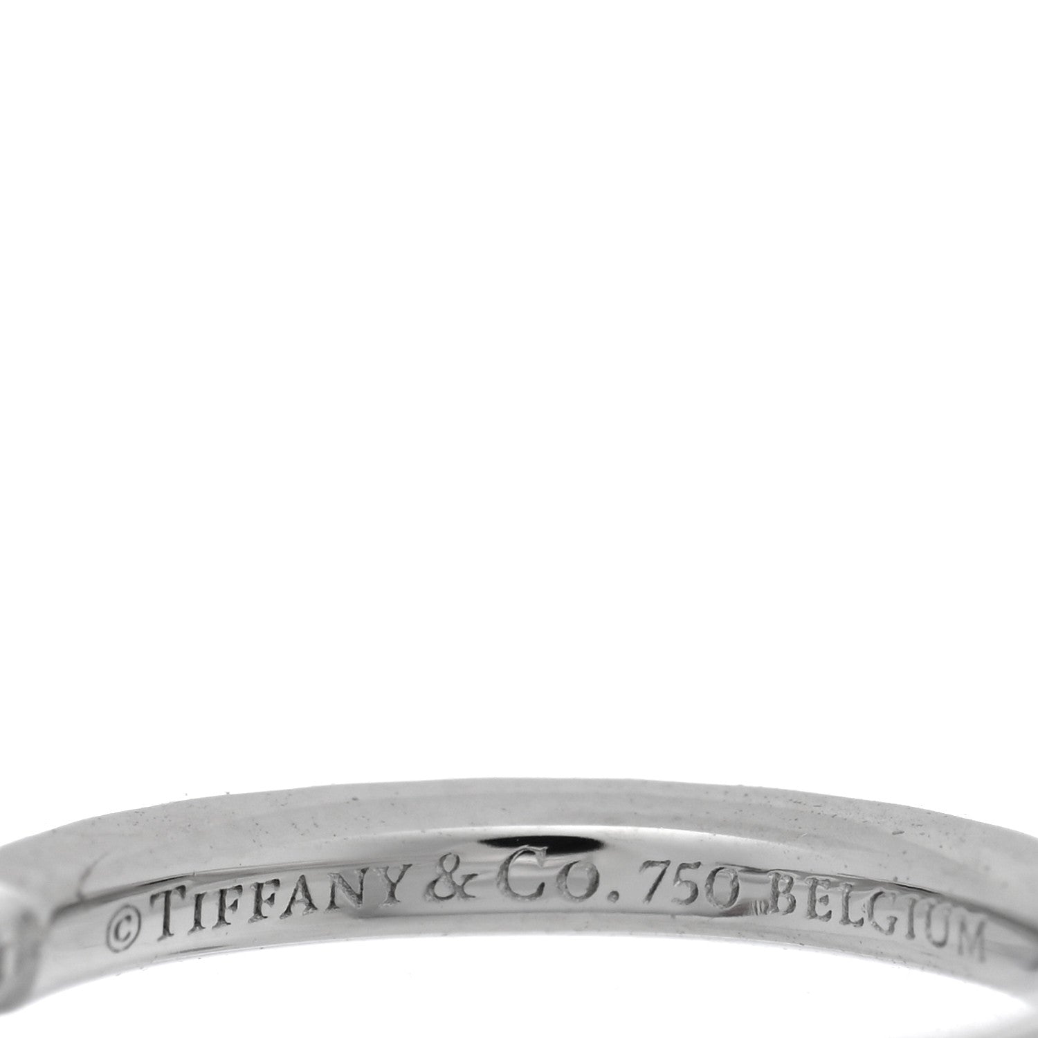 Tiffany 18K White Gold Diamond Small Metro Hoop Earrings 4 of 4