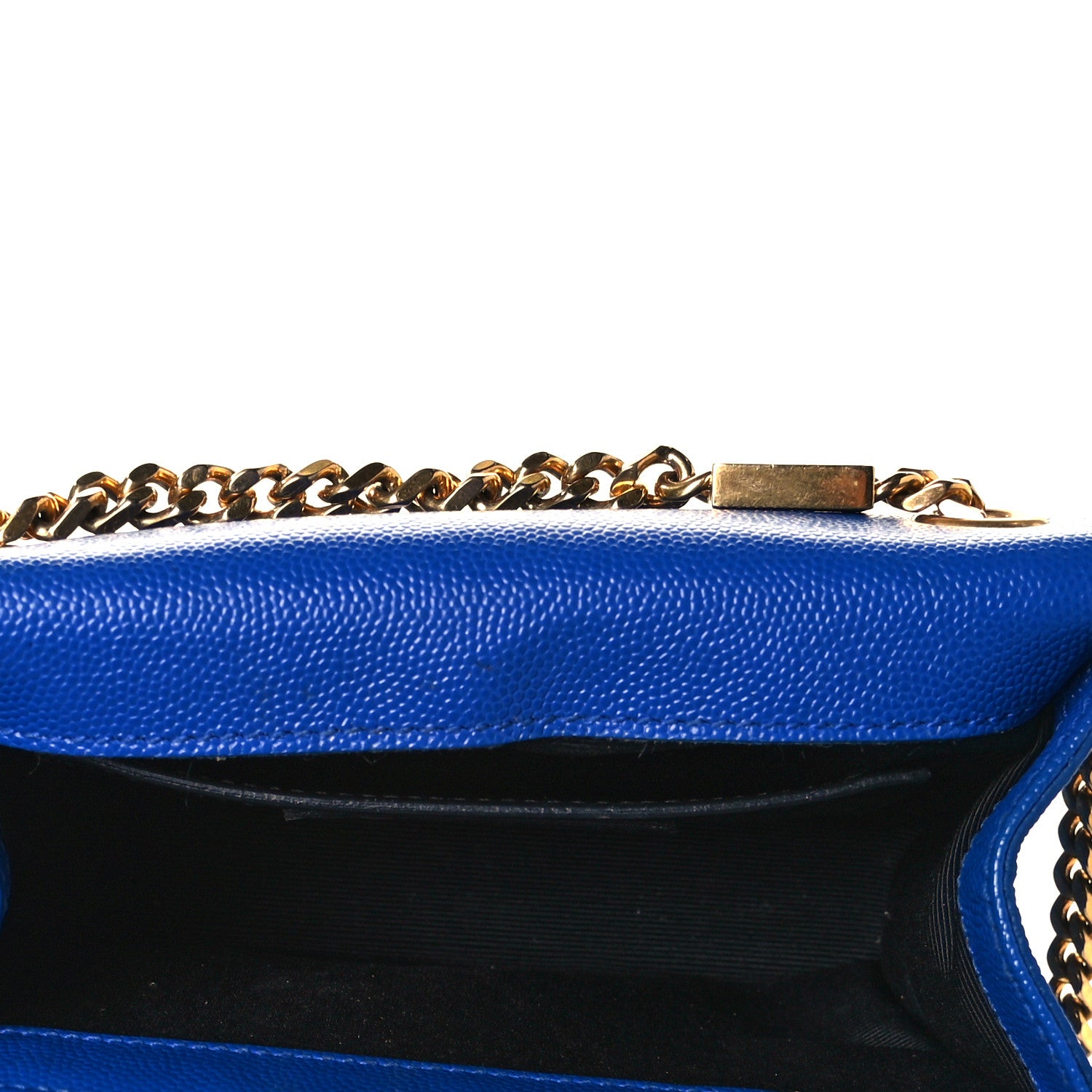Saint Laurent Grain De Poudre Small Classic Monogram Kate Satchel Royal Blue 5 of 9